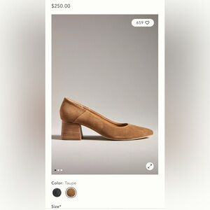 NIB Nisolo x Anthropologie Fiorella Go-To Mid Heel Suede Pump Size 8